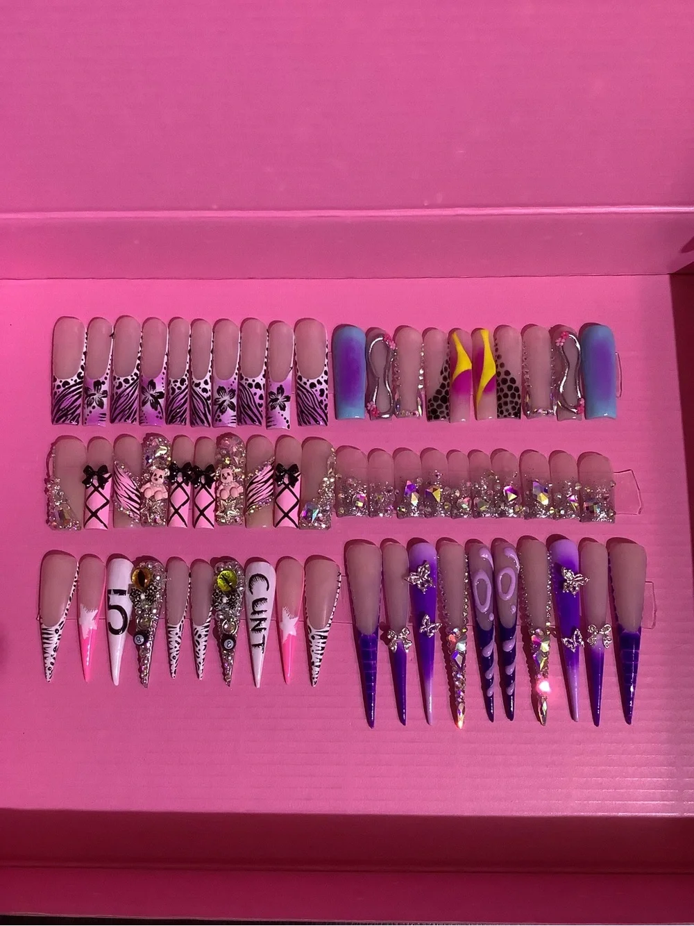 Custom Acrylic Press-On Nail Baddie Kit